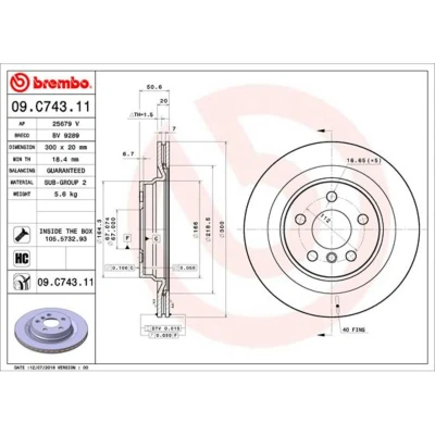 Afbeelding van Brembo Remschijven 09.C743.11
