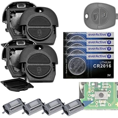 Afbeelding van Sleutel behuizing set geschikt voor Nissan Almera II Micra Navara Primera P11 Terrano X Trail T30 autosleutel afstandsbediening