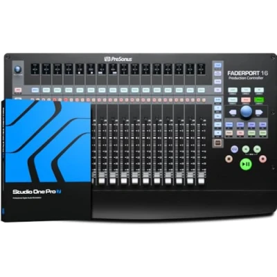 Afbeelding van PreSonus Faderport 16, 16 faders DAW Mix Production Controller, met softwarecable, inclusief Studio Magic Plug in Suite, One Artist Daw, Streaming en Podcasting