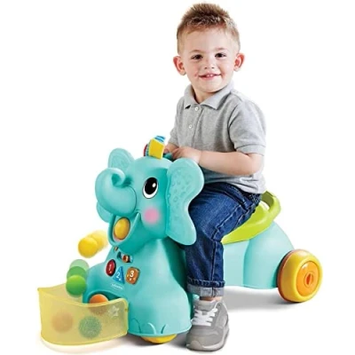 Afbeelding van Infantino Sensory Ollie 3 in 1 Olifant Loopwagen BK 217023