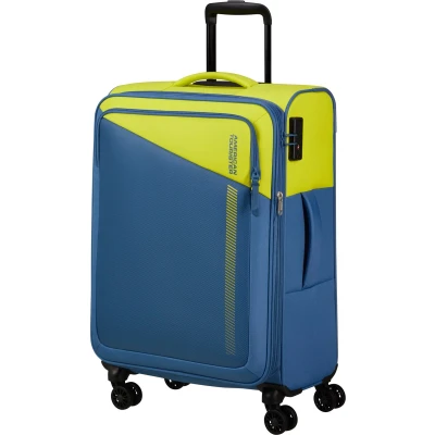 Afbeelding van American Tourister Daring Dash Spinner M 67 cm Exp Lime/Coronet Zachte Koffer