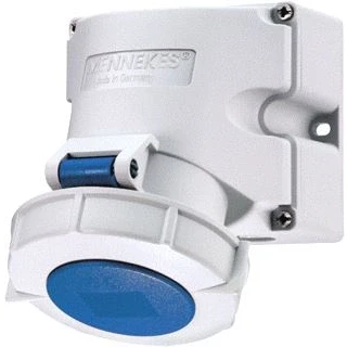 Afbeelding van Mennekes wandcontactdoos 16a 3p 6h 230v ip67 twin 9105