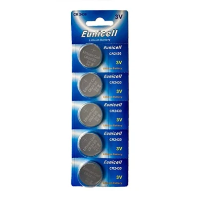Afbeelding van Eunicell 5 x CR2430 3V lithium knoopcel 270 mAh (1 blisterkaart met batterijen CR2430) wegwerp merkproduct