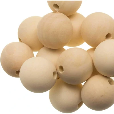 Afbeelding van Blanke Houten Kralen (20 x 18 mm) 25 stuks