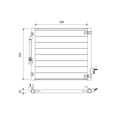 Afbeelding van Condensor, airconditioning VALEO 822759
