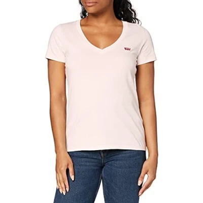 Afbeelding van Levi&#039;s Perfect T shirt met V hals voor dames, Bijna Mauve, XXS