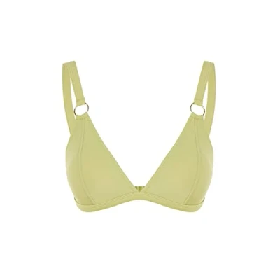 Afbeelding van Trendyol Groene bikinitop met driehoekige strikjes TBESS22BU0082