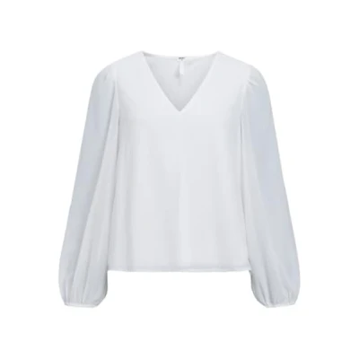 Afbeelding van Object OBJMILA RE L/S V hals Top NOOS, cloud dancer, 42