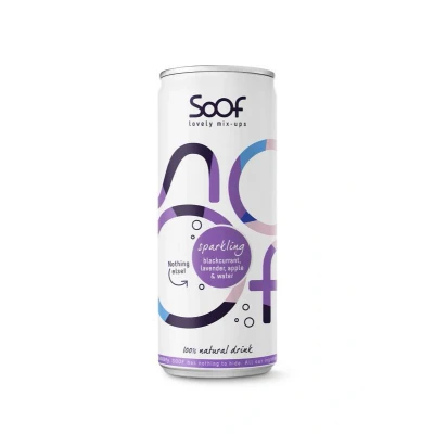 Afbeelding van Soof Sparkling Blackcurrant, Lavender, Apple &amp; Water 250ml