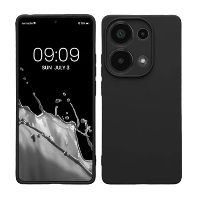 Afbeelding van kwmobile telefoonhoesje geschikt voor Xiaomi Redmi Note 13 Pro 4G Hoesje smartphone Precisie camera uitsnede In mat zwart