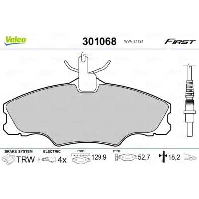 Afbeelding van Valeo Remblokset 301068