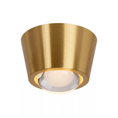 Afbeelding van Lucide RIGON Plafonnière Ø 9 cm LED 1x7W 3000K Mat Goud / Messing