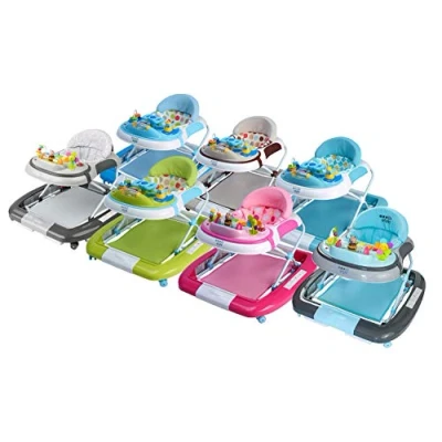 Afbeelding van ib style® Loopstoel Babywalker Baby Loopwagen Looptrainer Speelset en Dienblad Schommelfunctie Muziekfunctie Little World Roze