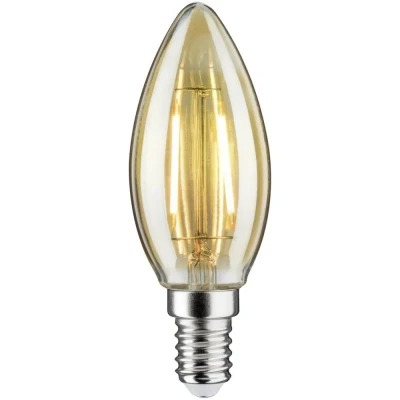 Afbeelding van Paulmann 28524 LED lamp vintage kaars 2W retro verlichtingsmiddel kaarslamp gloeidraad E14 filament goud 1700 K goudlicht 160 lm