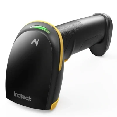 Afbeelding van Inateck BCST 21 AI Bluetooth barcodescanner, 2D QR codescanner, draadloos, draagbare scanner met app en SDK, imager 2000 mAh batterij