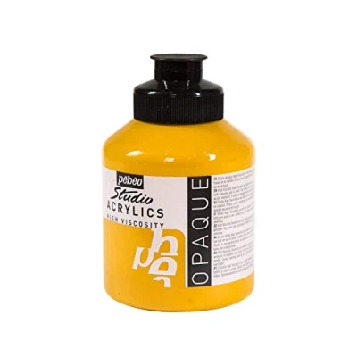 Afbeelding van Pébéo acryl Fine Studio acrylverf oker geel kleur 500 ml