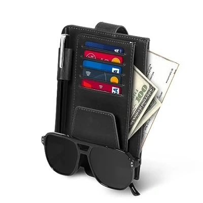 Afbeelding van Londo Lederen Auto Visor Organizer (Zwart)