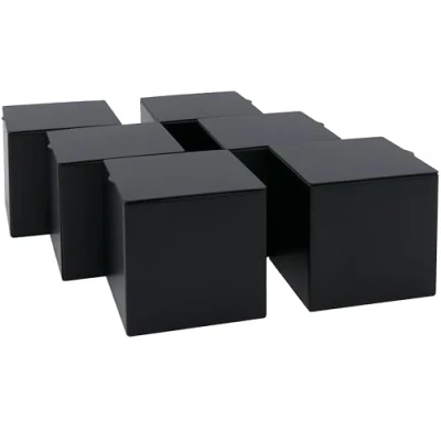 Afbeelding van Dosenritter 6 x vierkant bewaarblik/theeblikje, aromadicht, van metaal voor ca. 75g Earl Grey 6,4 6,8 6,8cm (H,B,D) ook ideaal als koffie of specerijenblikje