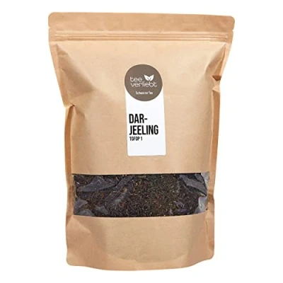 Afbeelding van FRUTEG Darjeeling First Flush 1000 g Loser thee TGFOP1 uit India Milde aromatische lente picking met fijne theebladen Oranje pekoe zwarte losse 1 kg