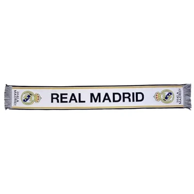 Afbeelding van TokyRu Sports Sjaal Telat nr. 30 van Real Madrid, gelicentieerd, 140 x 20 cm., Wit, One size
