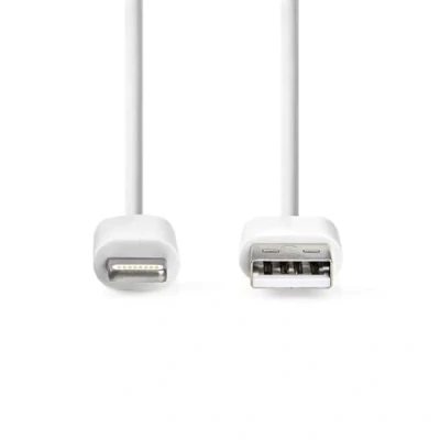 Afbeelding van Lightning Kabel USB 2.0 Apple 8 Pins A Male 480 Mbps Vernikkeld 3.00 m R