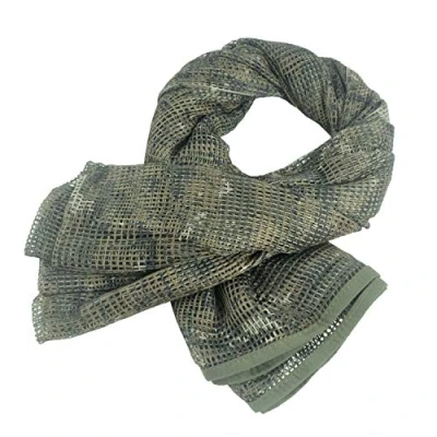 Afbeelding van XUE Camouflagenet, netsjaal voor camouflage, sjaal, tactisch, leger, militaire netten de jacht, airsoft, wilddierenfotografie, 180 x 80 cm, als halsdoek, hoofddoek,