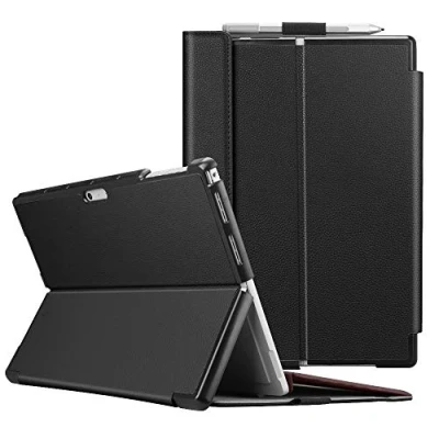Afbeelding van Fintie Hoes voor Microsoft Surface Pro 7+ / 7 6 5 Business Beschermhoes met Harde Schaal, Aanpasbare Kijkhoek, Compatibel Het Type Cover Toetsenbord, Zwart