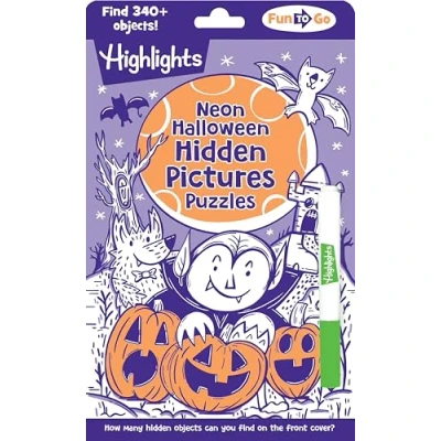 Afbeelding van Highlights Fun to Go Neon Halloween Hidden Pictures Puzzles