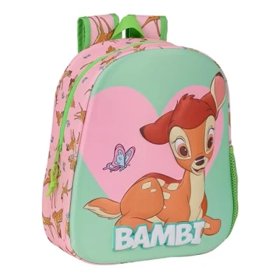 Afbeelding van Schoolrugzak Clásicos Disney Groen Roze 27 x 33 10 cm