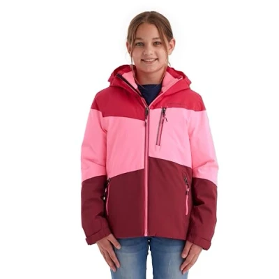 Afbeelding van killtec Meisjes Functionele jas met capuchon en sneeuwvanger/outdoorjas is waterdicht KOW 170 GRLS JCKT, pink, 128, 40927 000