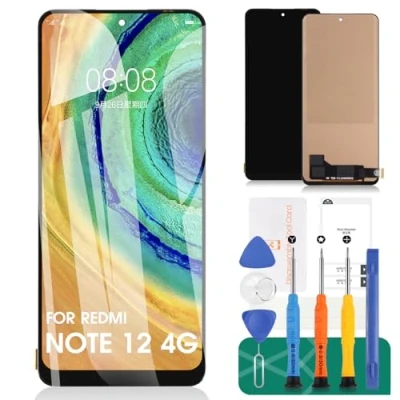 Afbeelding van TFT Voor Xiaomi Redmi Note 12 4G Lcd scherm Screen Vervanging 23021RAAEG 23021RAA2Y Touch Digitizer Reparatie Kits (zwart, zonder Frame)