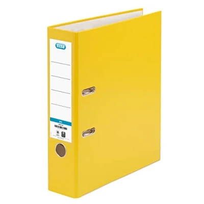 Afbeelding van Elba, Map accessoires, slim PP papier, rugbreedte: 80 mm, geel DIN A4, buitenzijde