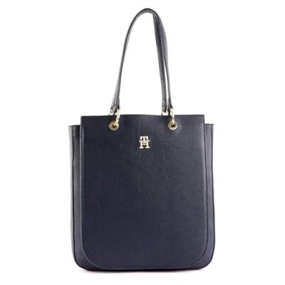 Afbeelding van Tommy Hilfiger Emblem WORK TOTE Shopper, Dames, Maat: One Size, Space blue