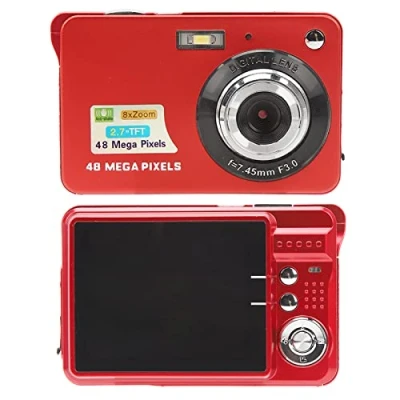 Afbeelding van 4K Digitale Camera, 48 MP 8x Zoom Compactcamera met 2,7 Inch LCD scherm, Draagbare Camera ondersteuning Zelfontspanner, Continu Fotograferen, Anti shake