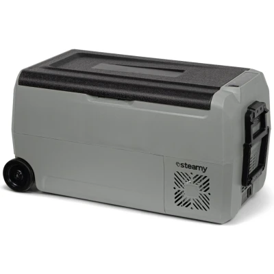 Afbeelding van Steamy E Dual Zone Roller Compressor Koelbox op wielen 32 Liter Grijs SECT36