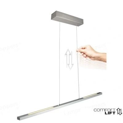 Afbeelding van Steinhauer Hanglamp Bande, omhoog/omlaag, staal, 120 cm, CCT, dimmer