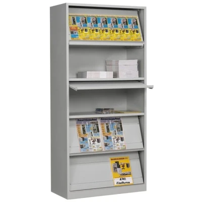 Afbeelding van Tijdschriftenkast 195x100x42cm Licht grijs