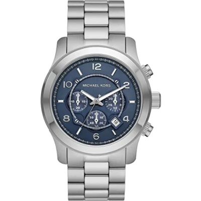 Afbeelding van Michael Kors Traditional Runway Chronograaf silvercoloured, Heren, Maat: One Size, Silver coloured