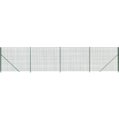 Afbeelding van vidaXL Draadgaashek met flens 2,2x10 m groen