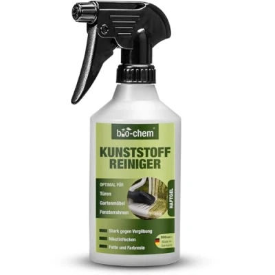 Afbeelding van bio chem kunststof reiniger 500 ml, pvc reiniger, rookgeurverwijderaar, nicotineverwijderaar, krachtreiniger voor ramen, raamkozijnen, radiatoren, tuinmeubelen en nog veel meer