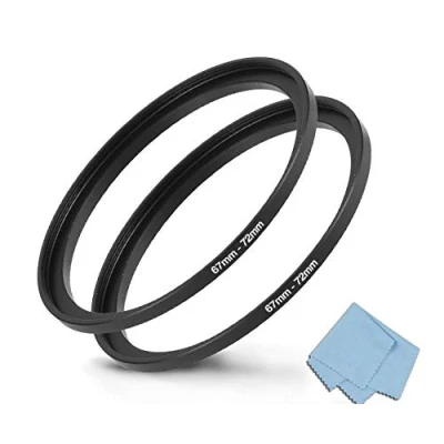 Afbeelding van 67mm 72mm opstapring (67mm Lens tot filter) 2 stuks, KOMET cameralensfilter Step Up Ring Converter Accessoires