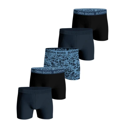 Afbeelding van Björn Borg Stretch Boxer 5 PACK Onderbroeken, Heren, Maat: Large, Black/blue