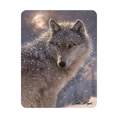 Afbeelding van 3D LiveLife Magneet Eenzame Wolf van Deluxebase. Lenticulaire Koelkastmagneet. Magnetisch decor voor kinderen en volwassenen met kunstwerk de bekende kunstenaar Collin Bogle