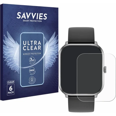 Afbeelding van Savvies Screenprotector voor ICE Watch smart 1.85&quot; Folie Beschermfolie transparant (6 Stuks)