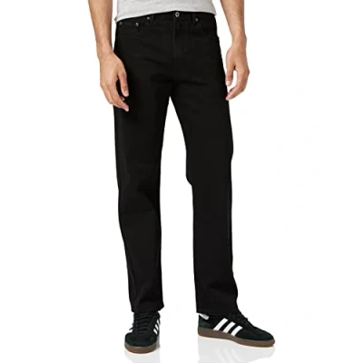 Afbeelding van Enzo Rechte Jeans voor heren, Zwart, 46W x 30L