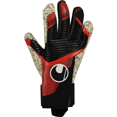 Afbeelding van uhlsport Powerline Supergrip Keepershandschoenen, Heren, Maat: 9, Schwarz rot weiß