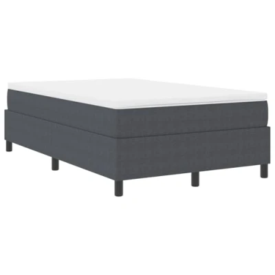 Afbeelding van vidaXL Boxspring Bed met Matras Donkergrijs 120x200 cm Corduroy Stof