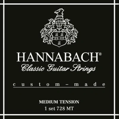 Afbeelding van Hannabach K Git.snaren set 728 MT Nylon Medium Tension Klassieke gitaarsnaren
