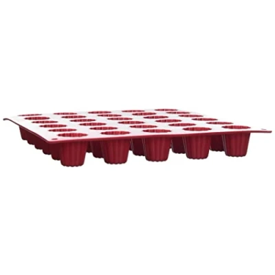 Afbeelding van Crealys 513107 siliconen Cannelé vorm, rood