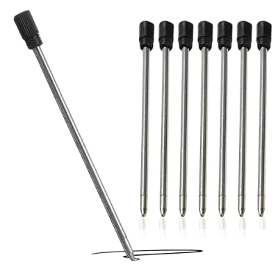 Afbeelding van 20 x 2.75 inch zwarte balpen vullingen voor Swarovski pennen, 7 cm inktvullingen, compatibel met Crystal Element en Diamond Stylus Balpennen (20)